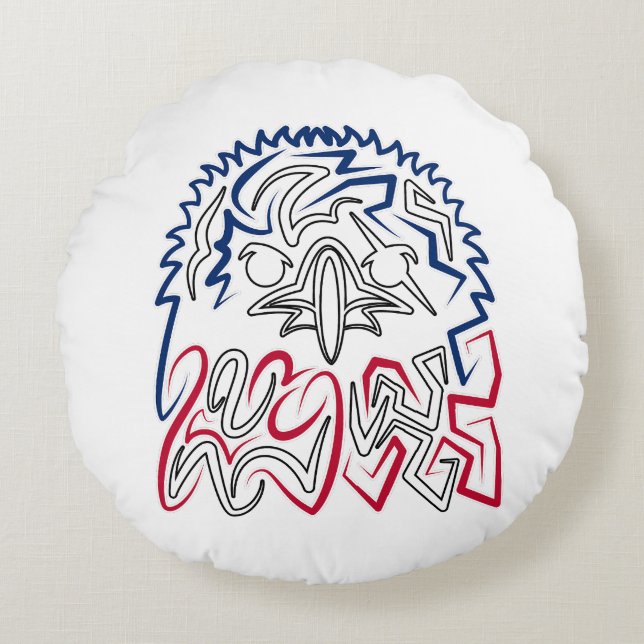 Independence Day American Eagle Round Cushion (Front)