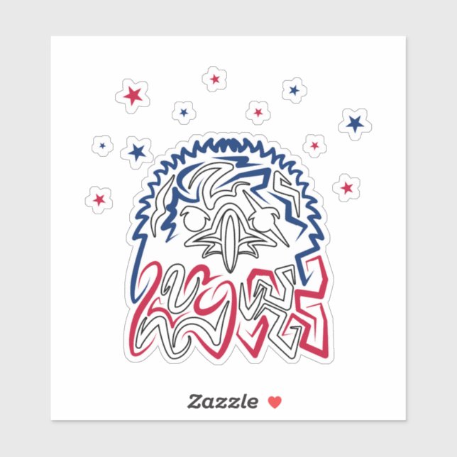 Independence Day American Eagle Stars (Sheet)