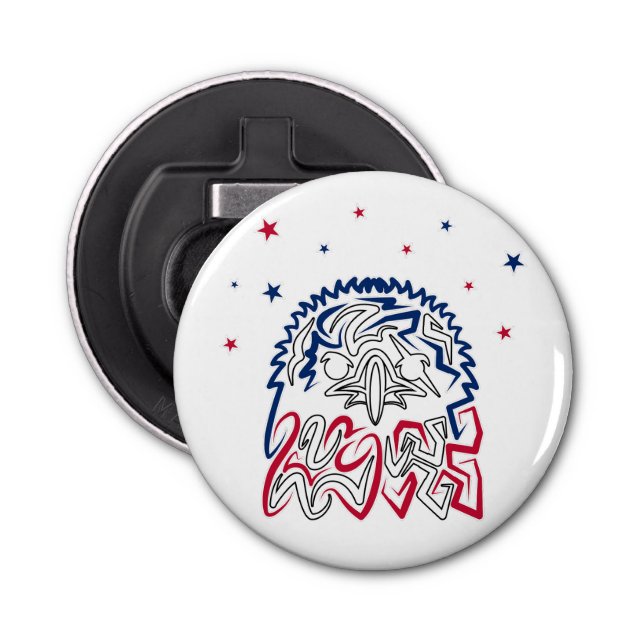 Independence Day American Eagle Stars Bottle Opener (Front)