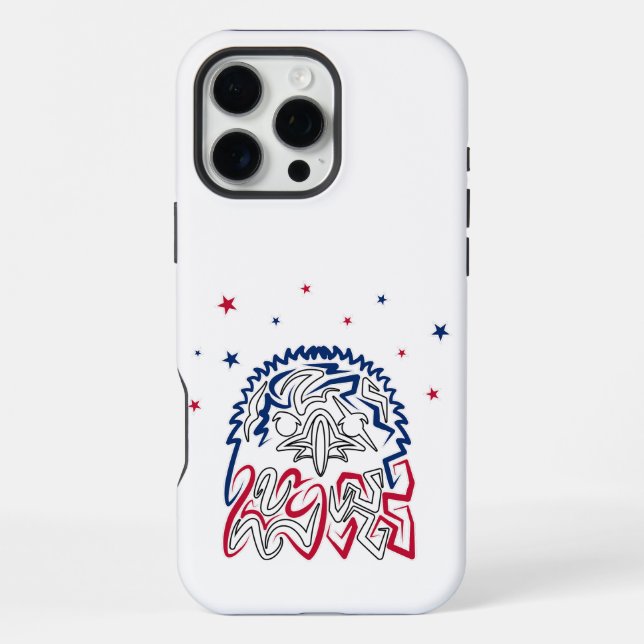 Independence Day American Eagle Stars iPhone Case (Back)