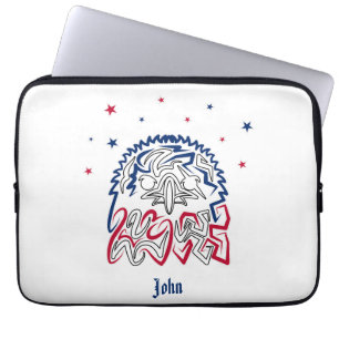 Independence Day American Eagle Stars Laptop Sleeve