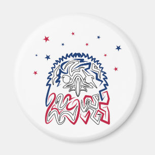 Independence Day American Eagle Stars Magnet