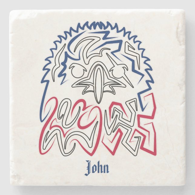 Independence Day American Eagle Stone Coaster (Front)