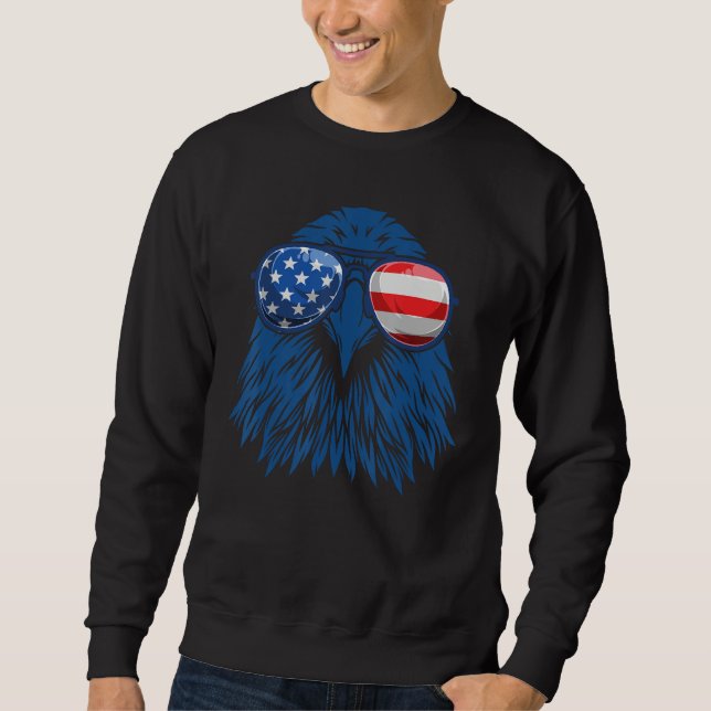 Independence Day American Flag Eagle 4th Of July Sweatshirt (Front)