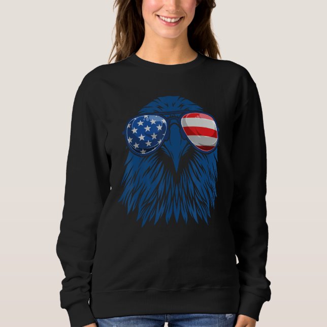 Independence Day American Flag Eagle 4th Of July Sweatshirt (Front)