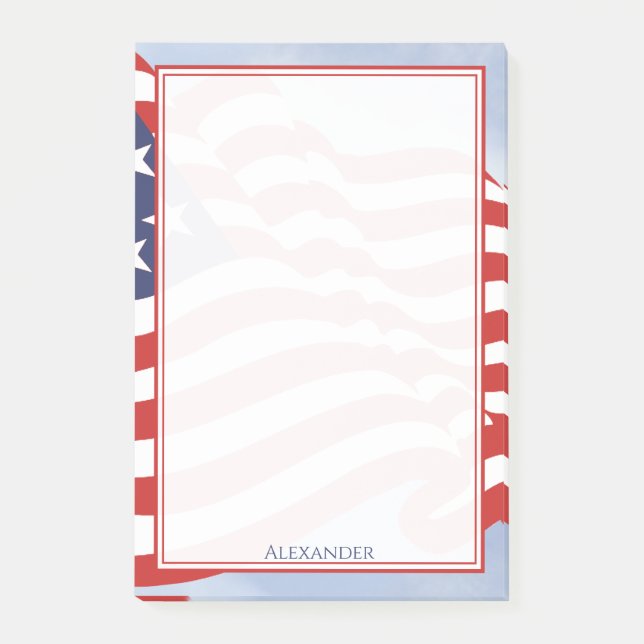 Independence Day American Flag Illustration Post-it Notes (Front)