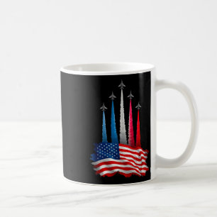Independence Day American Flag Jet Planes Red Whit Coffee Mug