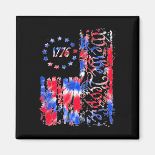 Independence Day American Flag Patriotic 1776 We T Magnet