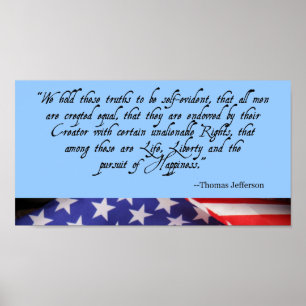 Independence Day American Flag Poster