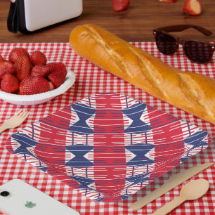 Independence Day BBQ Patriotic Colours Paper Plate