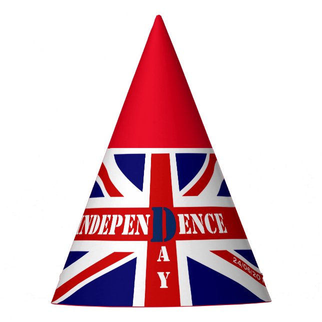 Independence Day Brexit Custom Date 26/06/2016 Party Hat (Front)