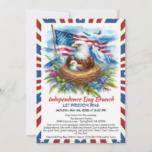 Independence Day Brunch Invitation – Bald Eagle