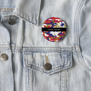 Independence day Camouflage Your name Personalise 6 Cm Round Badge