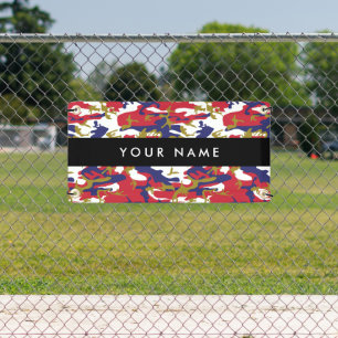 Independence day Camouflage Your name Personalise Banner