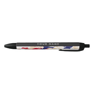 Independence day Camouflage Your name Personalise Black Ink Pen