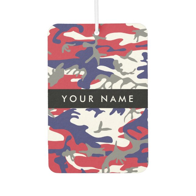 Independence day Camouflage Your name Personalise Car Air Freshener (Front)