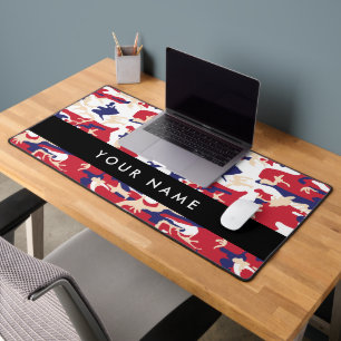 Independence day Camouflage Your name Personalise Desk Mat