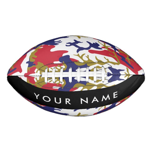 Independence day Camouflage Your name Personalise Football (Front)