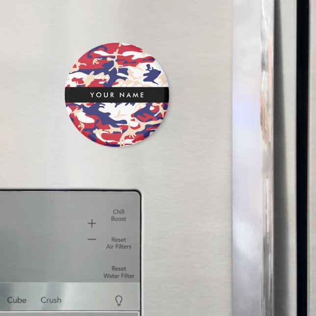Independence day Camouflage Your name Personalise Magnet (In Situ (Fridge))