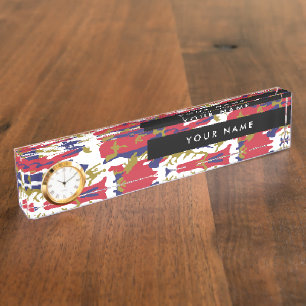 Independence day Camouflage Your name Personalise Nameplate