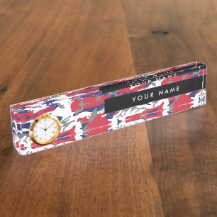 Independence day Camouflage Your name Personalise Nameplate