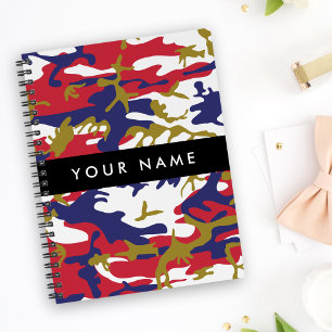 Independence day Camouflage Your name Personalise Notebook