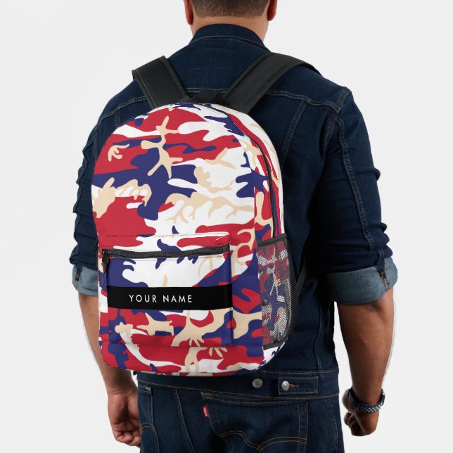 Independence day Camouflage Your name Personalise Printed Backpack (Insitu (Model))