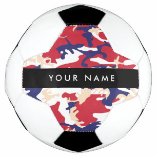 Independence day Camouflage Your name Personalise Soccer Ball