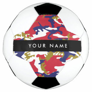 Independence day Camouflage Your name Personalise Soccer Ball