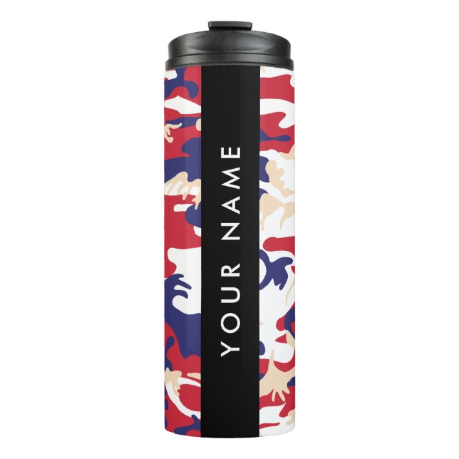 Independence day Camouflage Your name Personalise Thermal Tumbler (Front)