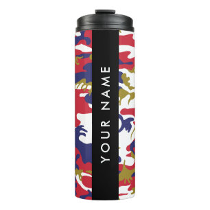Independence day Camouflage Your name Personalise Thermal Tumbler