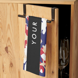 Independence day Camouflage Your name Personalize Tea Towel