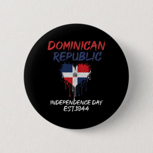 Independence Day Dominican Republic Celebration 3 6 Cm Round Badge