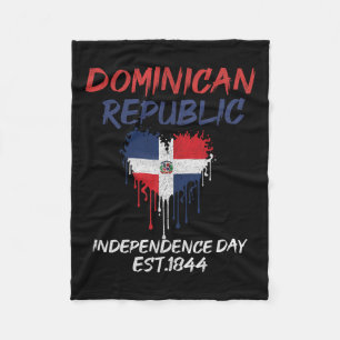 Independence Day Dominican Republic Celebration 3 Fleece Blanket
