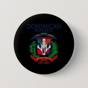 Independence Day Dominican Republic Celebration 4 6 Cm Round Badge