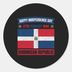 Independence Day Dominican Republic Celebration 5 Classic Round Sticker