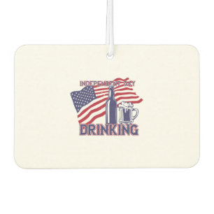 independence day drinking beer car air freshener