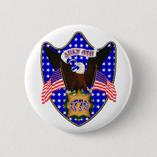 Independence Day Eagle 6 Cm Round Badge