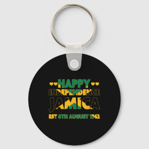 Independence Day Est 6th August 1962 Jamaican Flag Key Ring