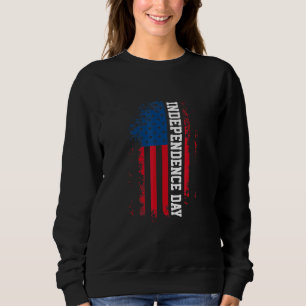 Independence Day Flag Pattern Celebrate American 4 Sweatshirt
