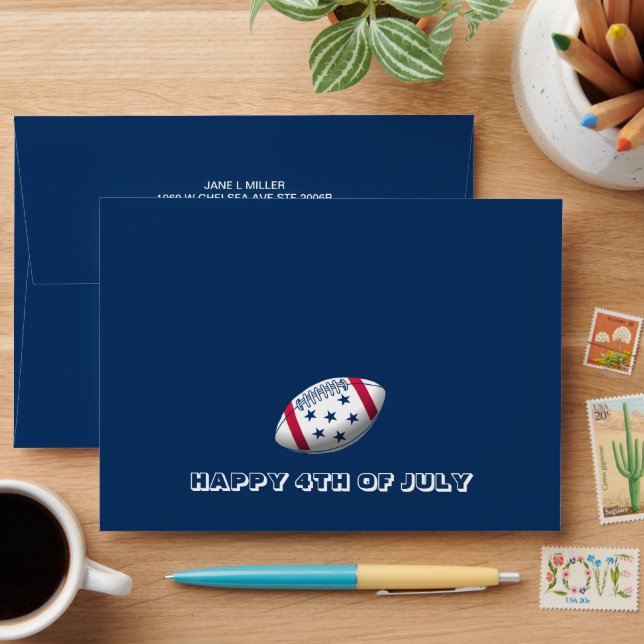 Independence Day Football Envelope (Desk)