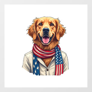 Independence Day Golden Retriever Vintage Shirt 2