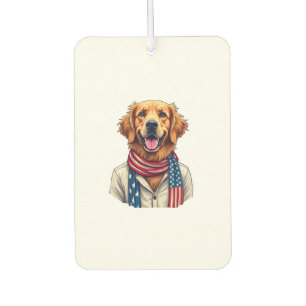 Independence Day Golden Retriever Vintage Shirt 2 Car Air Freshener