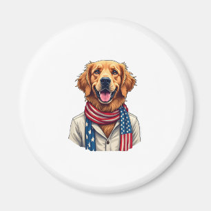 Independence Day Golden Retriever Vintage Shirt 2 Magnet
