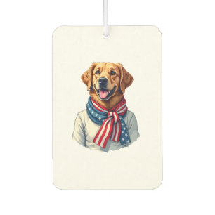 Independence Day Golden Retriever Vintage Shirt 3 Car Air Freshener