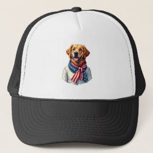 Independence Day Golden Retriever Vintage Shirt 3 Trucker Hat