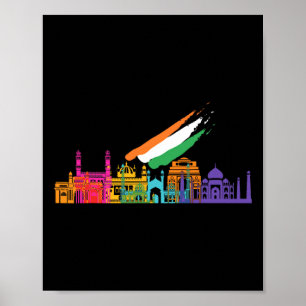 Independence Day Graphic Tees Love Travel India Vi Poster