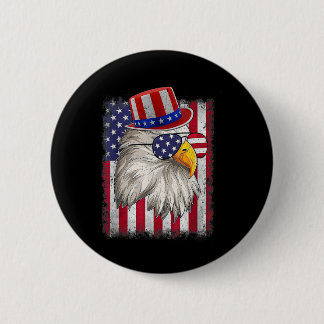 Independence Day Happy 4th Of July Design Vintage  6 Cm Round Badge