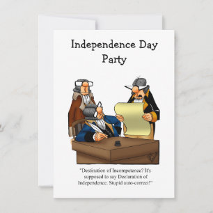 Independence Day Humour Party Invitations