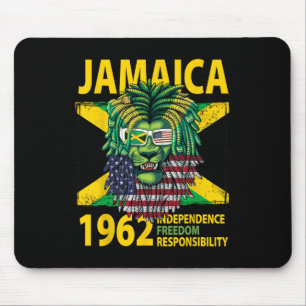 Independence Day Idea For Kids & Jamaican Flag Mouse Pad